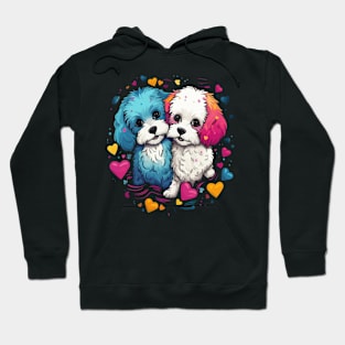 Bichon Frise Couple Valentine Hoodie